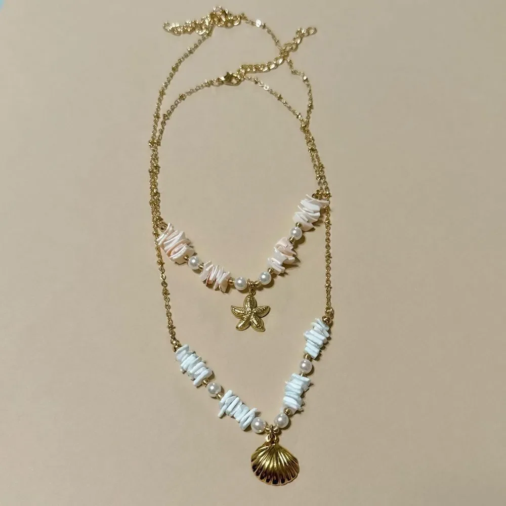 Starfish beaded necklace N615